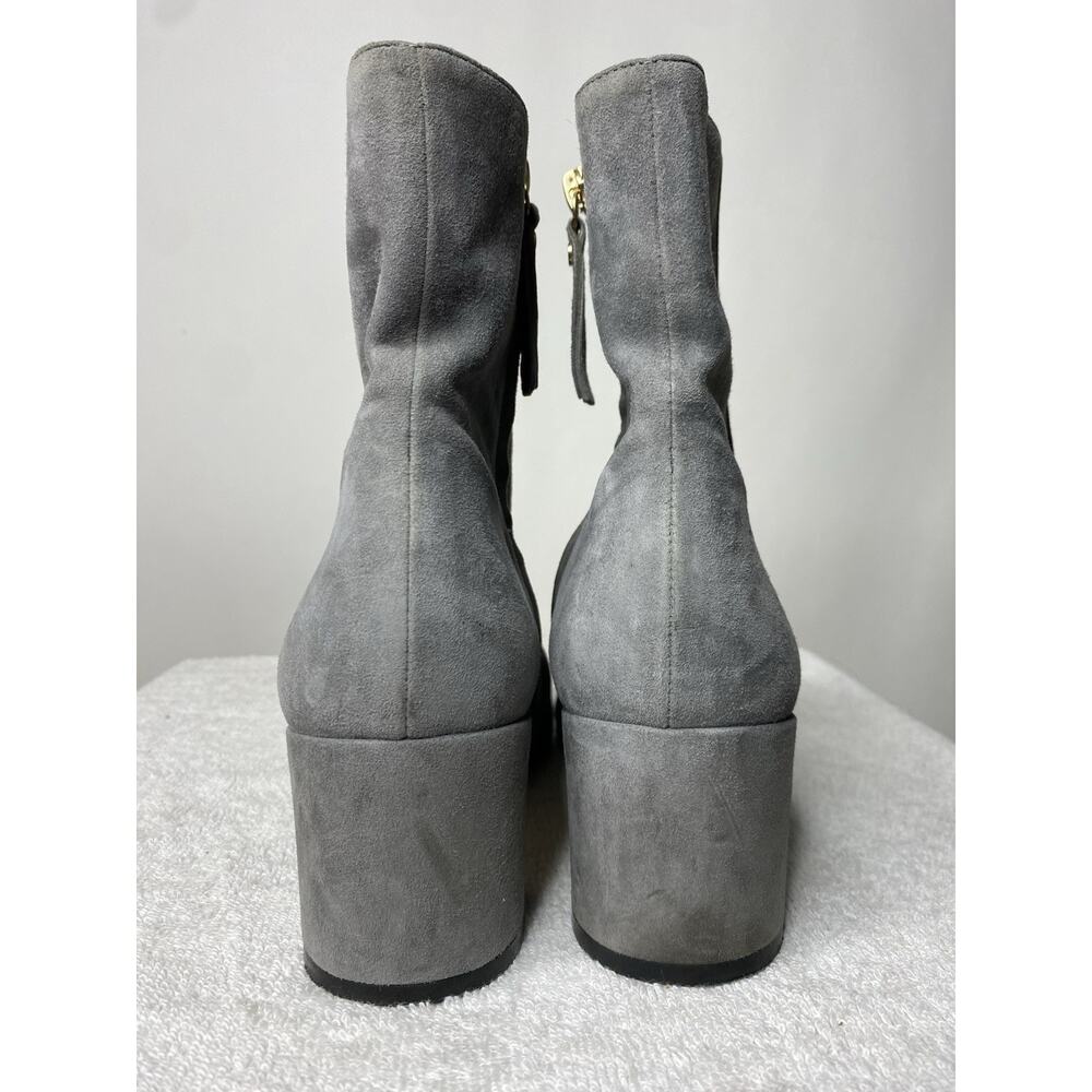 M. Gemi Corsa Boots Gray Suede Leather Women's 40.5 US 9.5 Bootie Ankle Modern - Picture 9 of 12